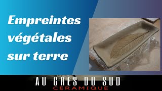 Cours poterie: Empreintes végétales sur terre