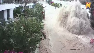 Caught on camera: massive water pipe bursts in Turkey