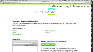 Cloud CMA Bookmarklet Drag Demo | Real Estate CMA Software Help