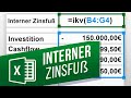Excel interner zinsfu interner zinssatz berechnen  interne zinsfumethode