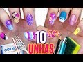 10 UNHAS DECORADAS USANDO COISAS QUE VOCÊ TEM EM CASA #2