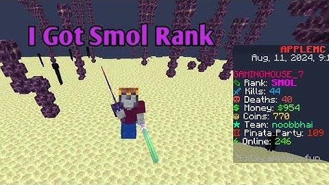 How I Got Smol Rank In Apple Mc 🍎 Minecraft Server #minecraft #applemccup #applemc