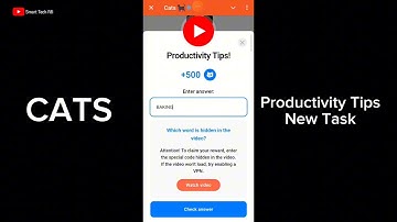 Productivity Tips Cats Video Code 6 October | Cats Today Video | Productivity Tips Cats Today Video