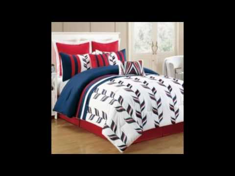 red-white-and-blue-bedding-set