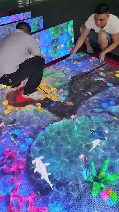 Induction led floor tile screen makes every step so exciting#shorts #leddisplay #eagerled