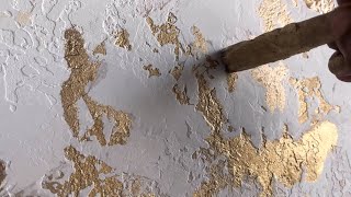 Gold Wall Design walldesign texturedesign wallpaintideas