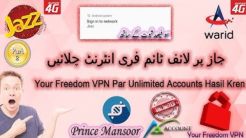 How we can Create Unlimited Accounts on Your Freedom VPN|| Free Internet on JAZZ