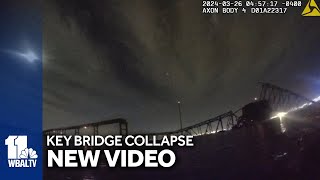 Police bodycam video shows response to Key Bridge collapse
