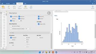 JAMOVI tutorial screenshot 2