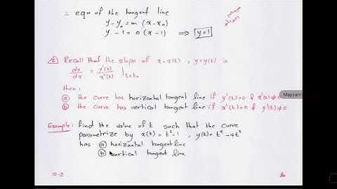 Calculus 2:  Parametric equations - part 2