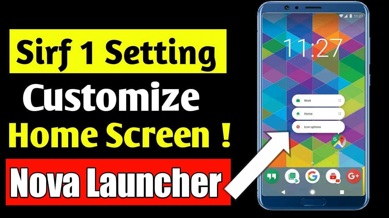 Sirf 1 Setting Customize Home Screen ! Nova Launcher | 2020 | By Tech Yalgaar
