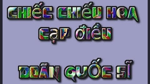 Chiếc chiếu hoa cạp điều -  Doãn Quốc Sĩ