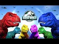 Dinosaur TRex vs Brachiosaurus Colors vs Spiderman IRex Dinosaurs Fighting Jurassic World Evolution