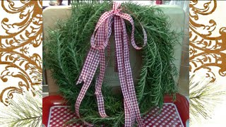 Making a Fresh Rosemary Wreath ~ Noreen's Garden