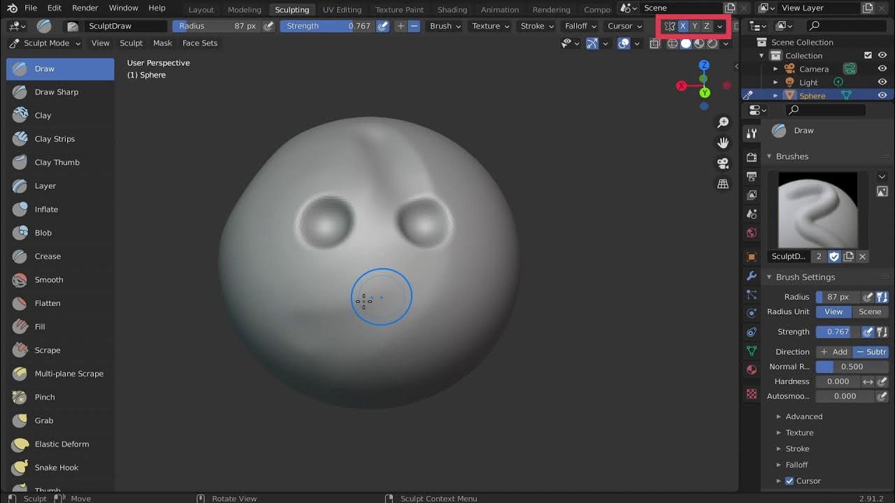 Blender 3D Modeling Tutorial 4 Sculpt Mode YouTube