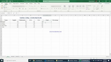 1 - Formatting and Basic Functions - Activity 1 - Part 1 - Microsoft Excel