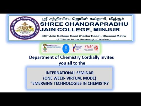 International seminar  (one week- virtual mode) “Emerging technologies in chemistry” by
