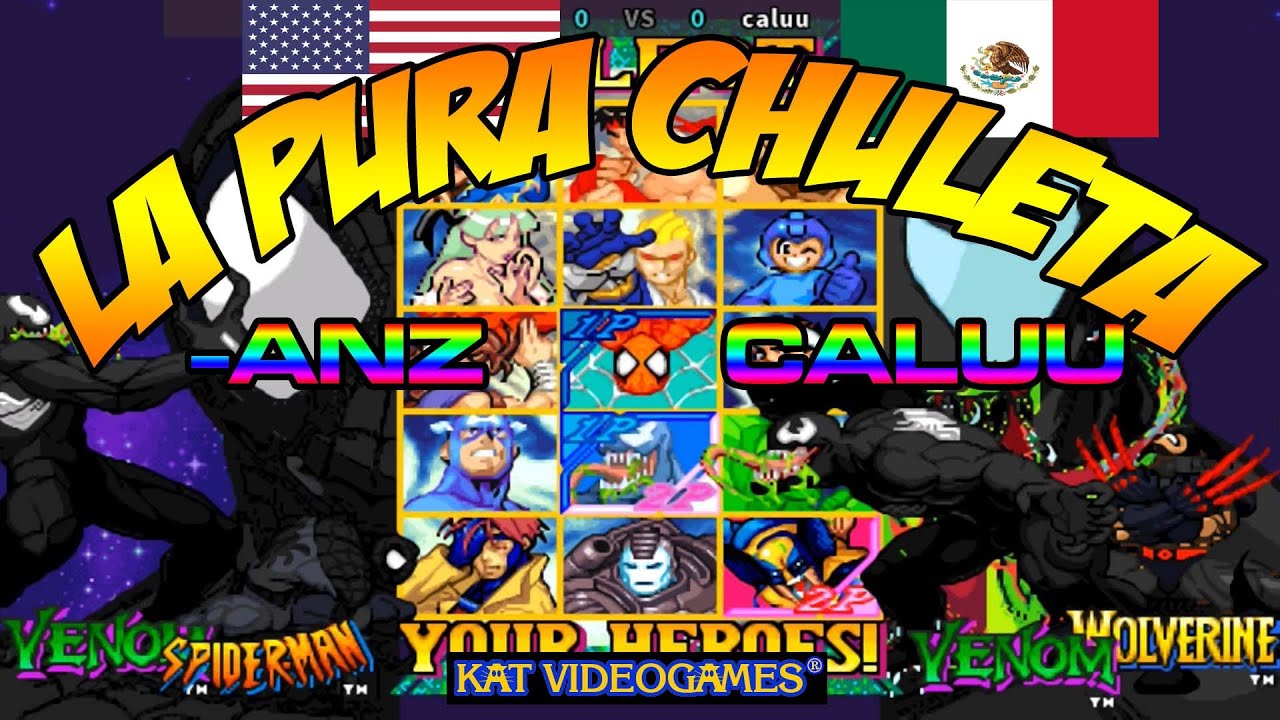 Marvel Vs Capcom - ANZ VS CALUU -FIGHTCADE, RETRO,TUTORIAL ROMS.