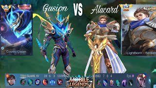 Download Lagu Gusion legend cosmic gleam VS Alucard lightborn striker , very intense game (win or lose)