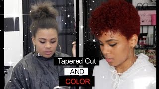 Tapered Cut Natural Hair and Color! TYPE 4a/4b(Hello everyone! Here is a video of my client getting her 