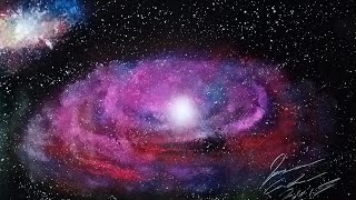 Spiral Galaxy SPRAY PAINT ART TUTORIAL