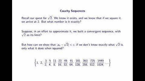 Cauchy Sequences