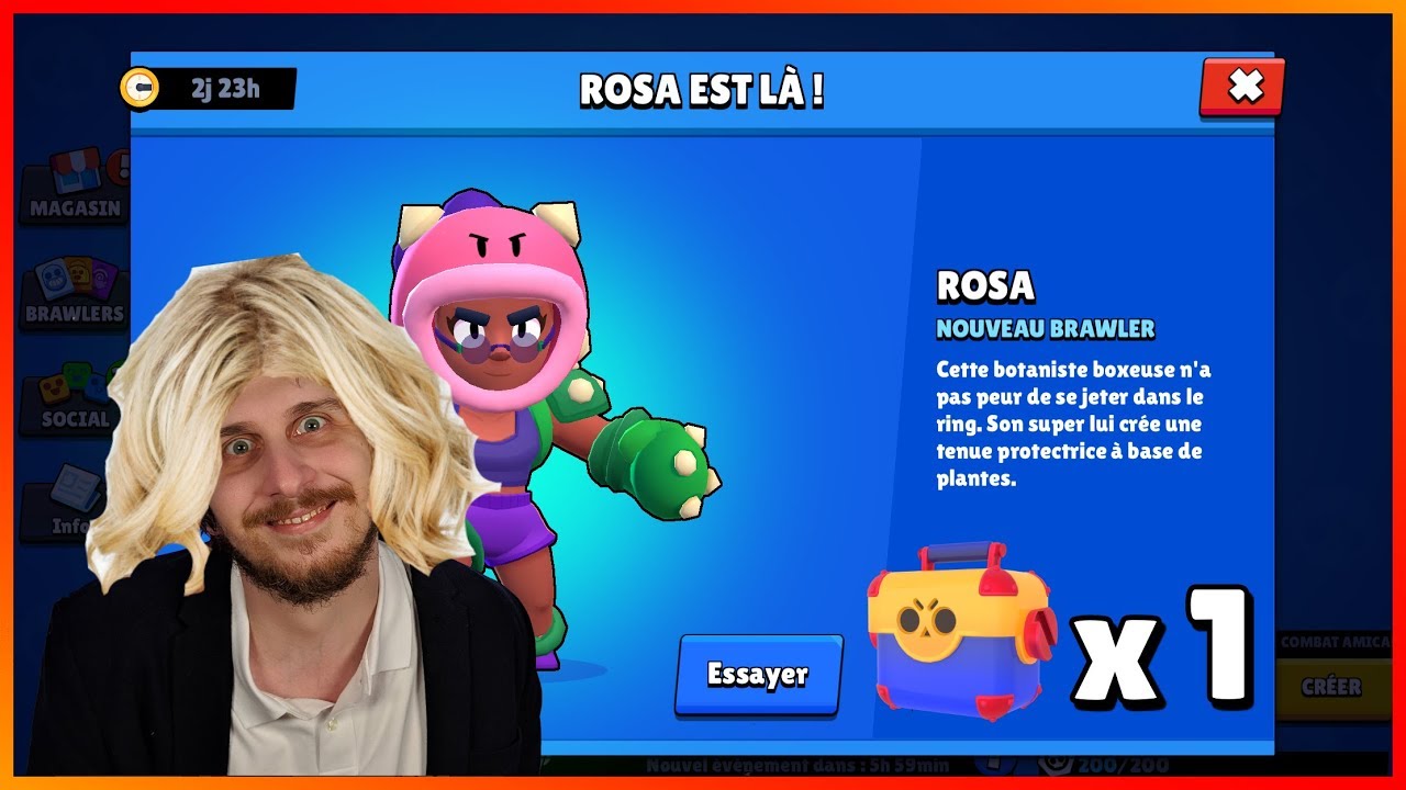 Pack Opening Ma Cousine Debloque Rosa Brawl Stars Youtube - brawl stars nouveau brawler ashtax