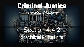 Section 4.4.2: Specialized Police Units