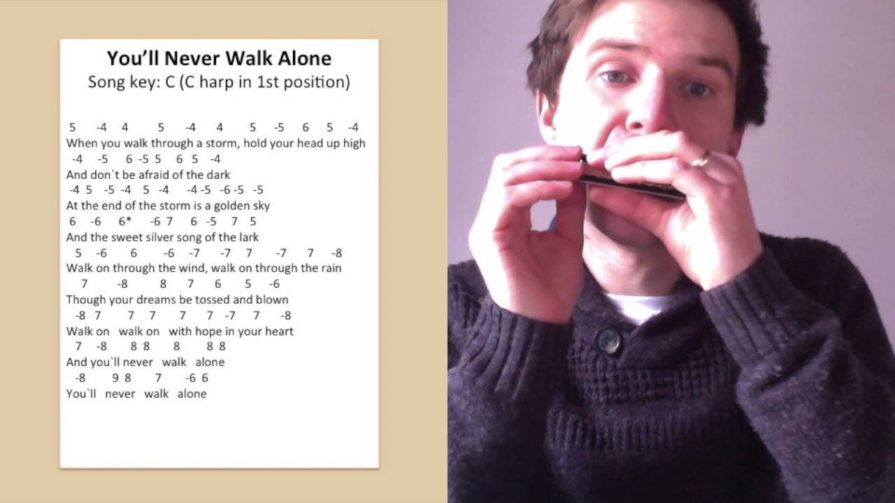 You Ll Never Walk Alone Harmonica Lesson In C Youtube