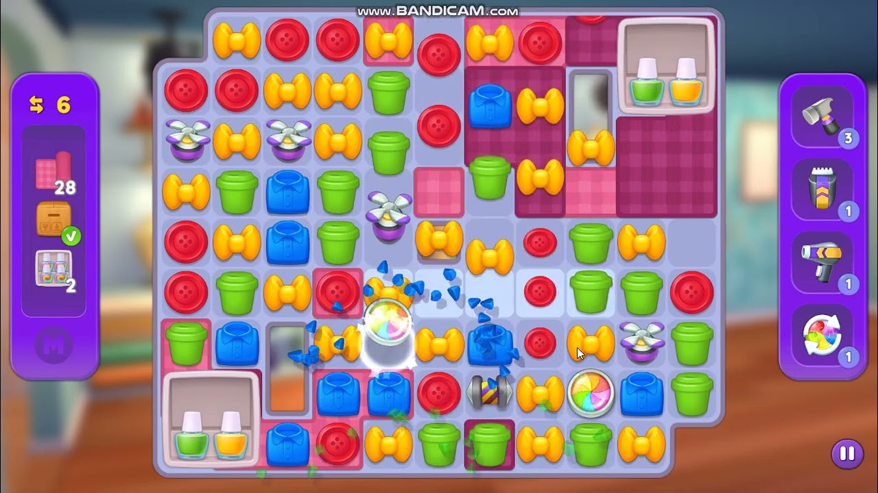 Makeover Match - Swap & Style level 109 no power-ups