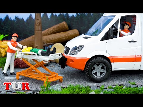 Kurtarma ekibi çizgi film - Ambulans, İtfaiye kamyonu, Oyuncak arabalar | BIBO TOYS Türkçe