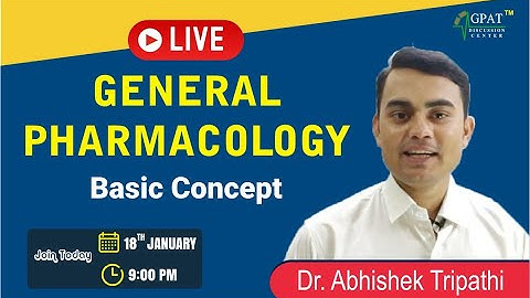 GENERAL PHARMACOLOGY BASIC CONCEPT