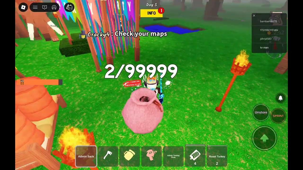 Sorry I ended the vid early but its 99 nights in the forest update 