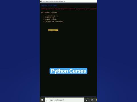 Python Curses Project #pythonprogramming #pythonforbeginners # ...