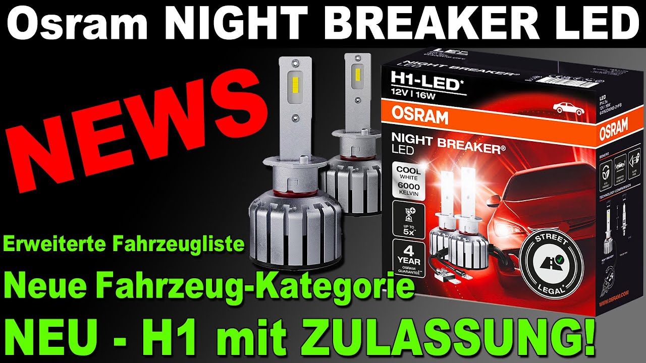 💡 Osram Night Breaker NEWS ▻ Jetzt H1 LED mit ZULASSUNG 🔥 Neue