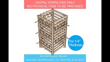 Laser cut 4 Sided jewelry display svg, keychains display stand svg file, Infinite Extendable