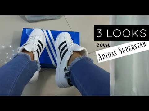 adidas superstar look feminino