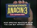 Anacin commercial ad 1981