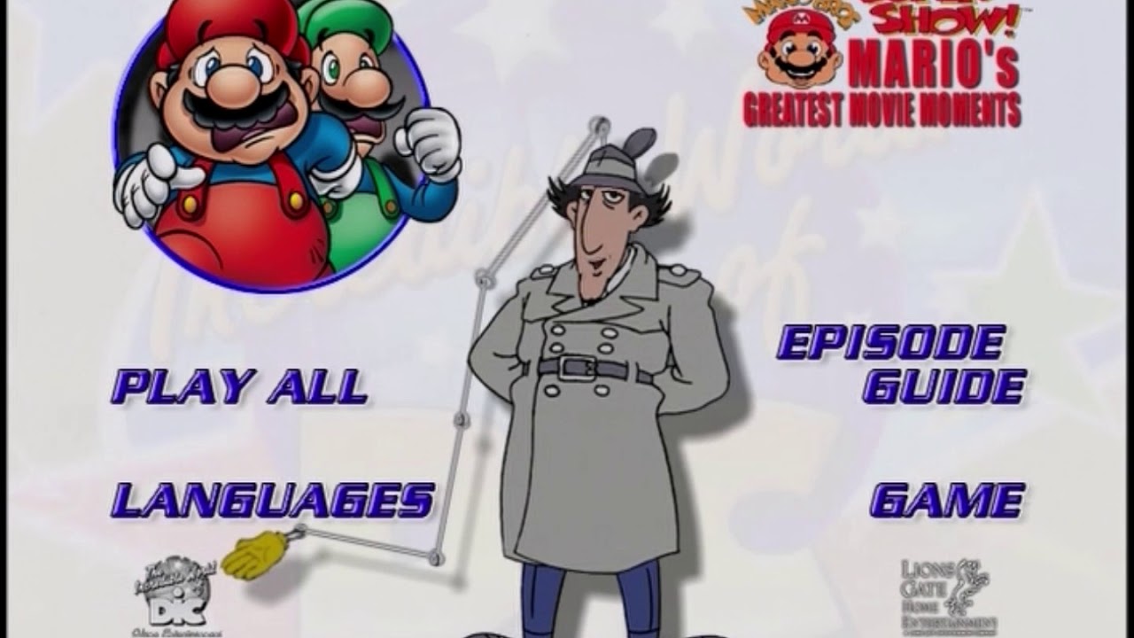 Inspector Gadget DVD Menu - Mario's Greatest Movie Moments (2002) 