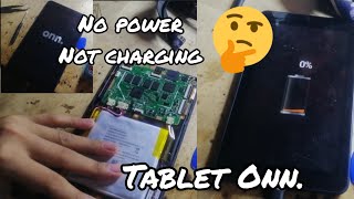 how to repair tablet ONN. no power not charging