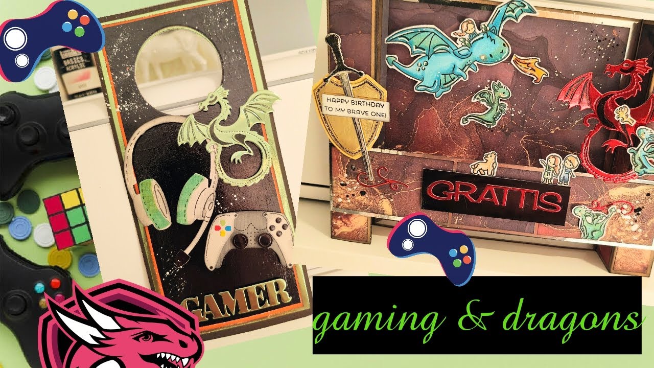 UTMANING NOVEMBER DET GODA MÖTER DET ONDA - GÖR ETT SCENKORT MED DRAKAR, EN KANIN OCH EN DÖRRHÄNGARE