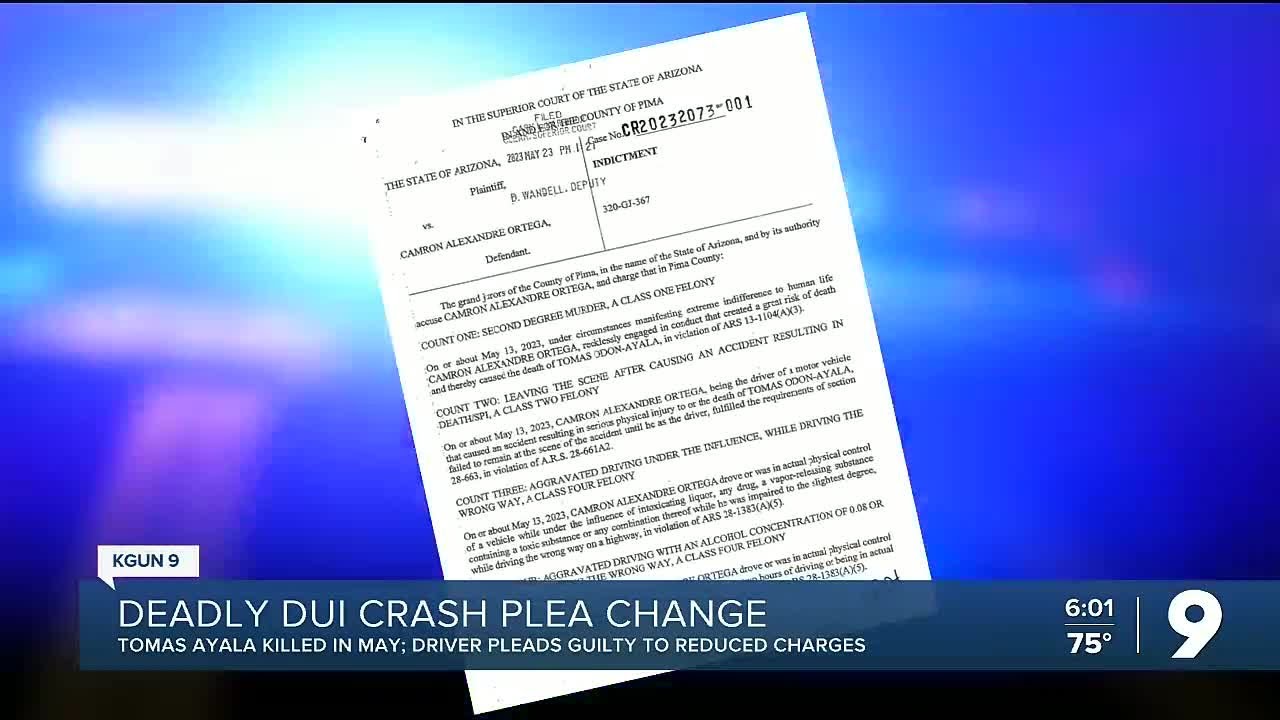 Man charged with deadly DUI crash in Sahuarita pleads guilty to reduced ...