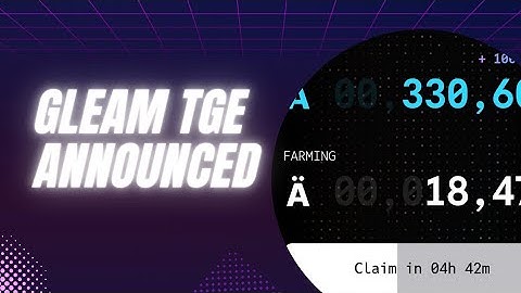 GLEAM AQUA PROTOCOL LAUNCH DATE ANNOUNCED: CONNECT YOUR TON WALLET