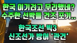 [CC한글자막]한국 이기려고 무리했네?? 중국 조선사 선박건조 포기, 조선업계 신조선가 방어 관건