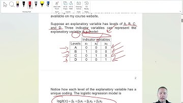 Logistic regression: categorical explanatory variables, form
