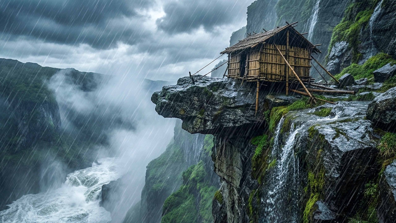 Membangun Tempat Berlindung di Tebing, Jauh dari Peradaban, Menggunakan Peralatan Primitif