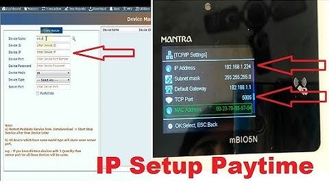IP Setup in Paytime software For  Mantra Biometric Attendance device Tutorial Step by Step