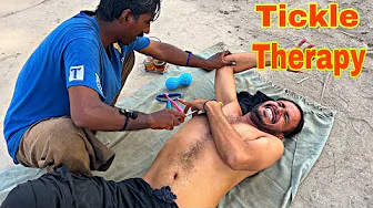 ASMR: Relaxation Abdominal Belly Button Chest Massage & Armpit Tickle?
