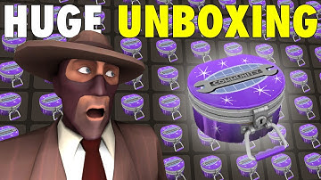 UNBOXING 50 SUMMER 2023 COSMETIC CASES IN TF2... UNUSUAL!!