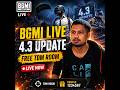 BGMI LIVE 4.3 UPDATE | FREE TDM ROOM | FREE UC GIVEAWAY  | 1v1 M416 vs SNIPER | BONUS PASS REWARDS
